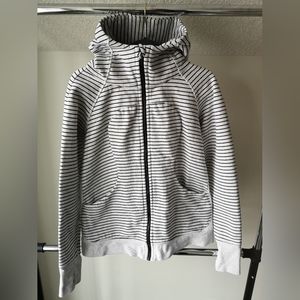 lululemon athletica Black and White Striped Hoodie